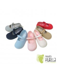 Merceditas Lona para Niñas Zapy con Velcro
