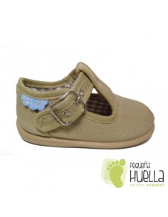 Pepitos Sandalias de Lona Zapy con hebilla bebes, niños y niñas 2