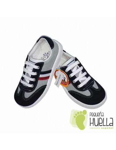 Zapatillas Deportivas tenis Niños niñas Bandera lona azul marino Titanitos con cordones. en Las Rozas