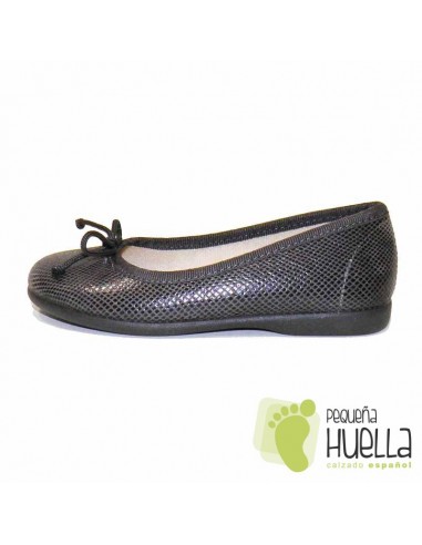 Manoletina bailarina niña serratex gris Tokolate en las rozas