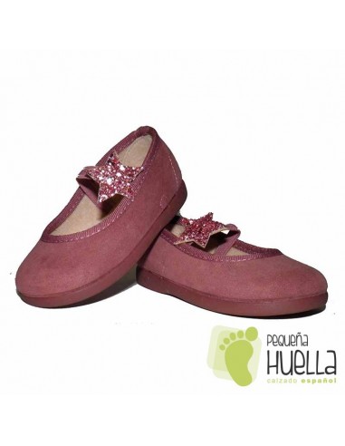 Merceditas Bailarina Bebe Niña Serratex rosas Estrella Tokolate