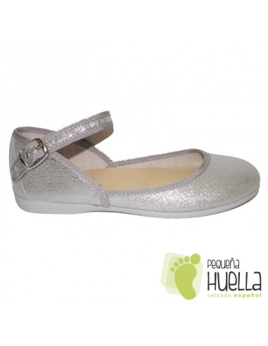 Merceditas Niña Bebe Metalizadas  plateadas plata baratas Tokolate