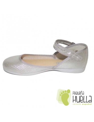 Merceditas Niña Bebe Metalizadas  plateadas plata baratas Tokolate