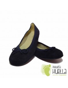 Bailarinas manoletines niñas piel serraje 2