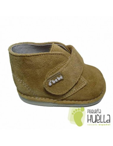 Botas Bebé Safari Pisacacas Serraje beige camel Velcro