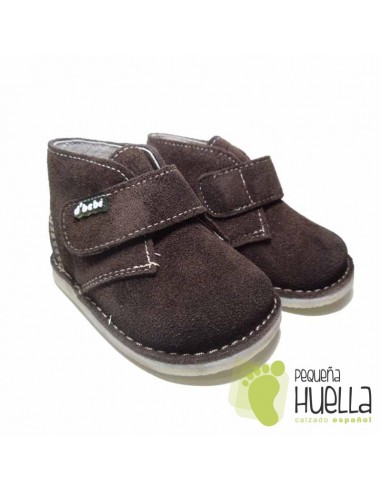 Botas Bebé Safari Pisacacas Serraje marrones Velcro