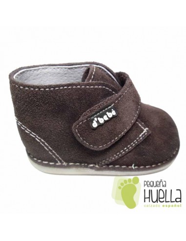 Botas Bebé Safari Pisacacas Serraje marrones Velcro