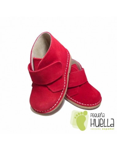 Pisacacas Niñas Niños Rojas, Botas Safari Velcro