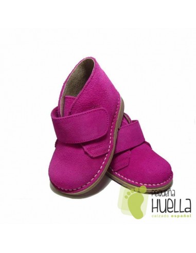 Pisacacas Niñas Niños Rosas Fucsia, Botas Safari Velcro
