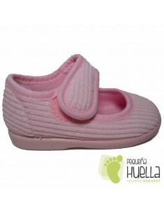 Zapatillas Casa Merceditas Pana Rosas 2