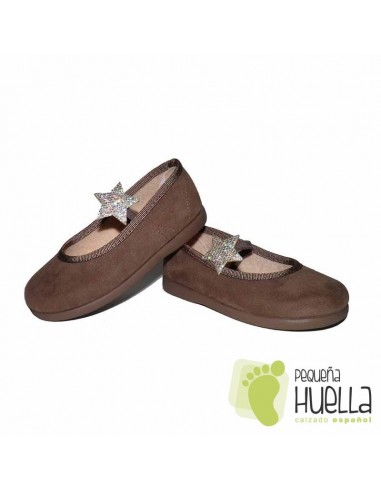 Merceditas Bailarina Tostado Niña Serratex,