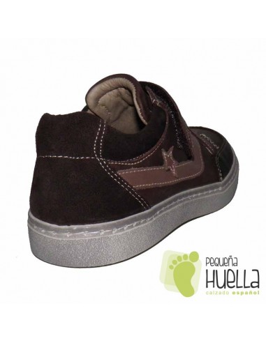 ZAPATILLAS CHICO VELCRO MARRONES YOWAS